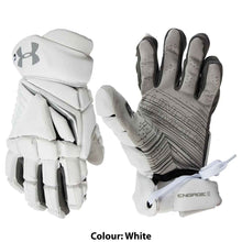 Load image into Gallery viewer, Under Armour Engage 2 Lacrosse Gloves - white colour scheme
