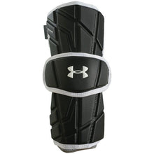 Load image into Gallery viewer, Under Armour S17 Command Pro Lacrosse Arm Guards in the colour black

