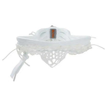 Load image into Gallery viewer, Top view picture looking down on the Warrior Burn XP Defense Iso Warp Strung Lacrosse Head
