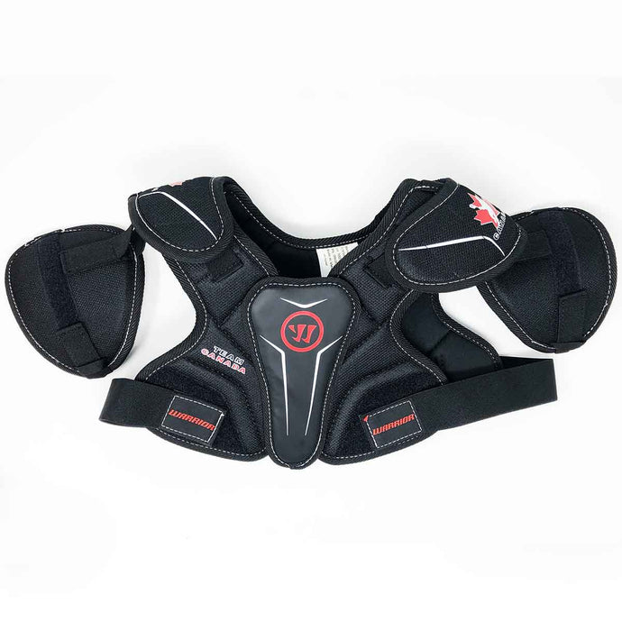 Warrior Team Canada Lacrosse Shoulder Pads (Youth) full front view